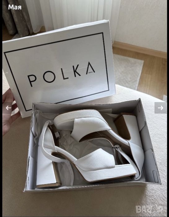 Дамски токчета бели