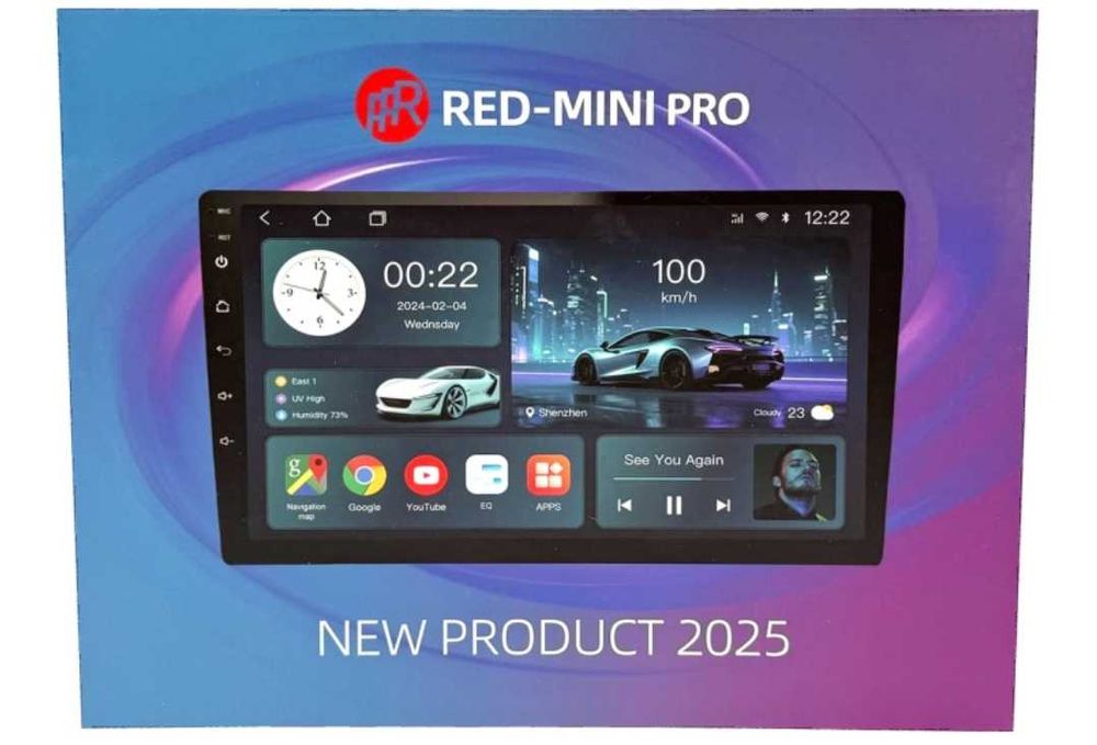 RED-MINI Автомагнитола Android, 4 ядра 4/64 гб