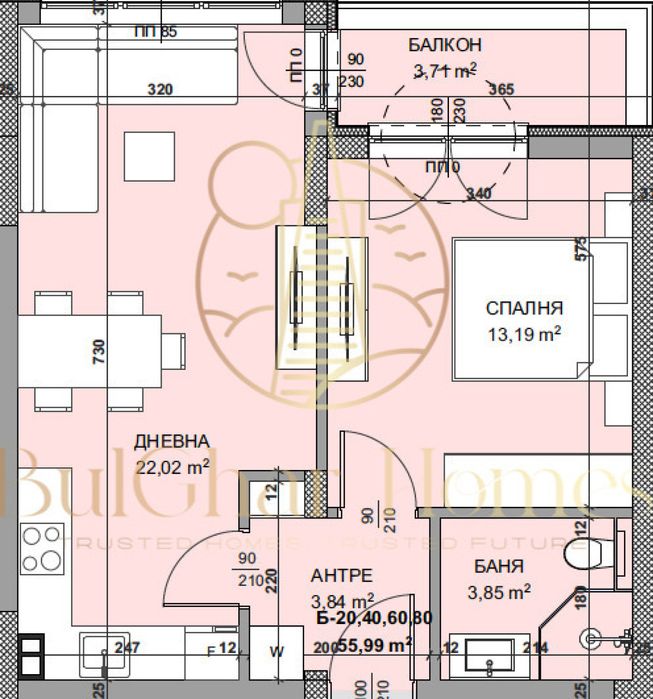 Продажба 2-стаен гр. Варна 56m²