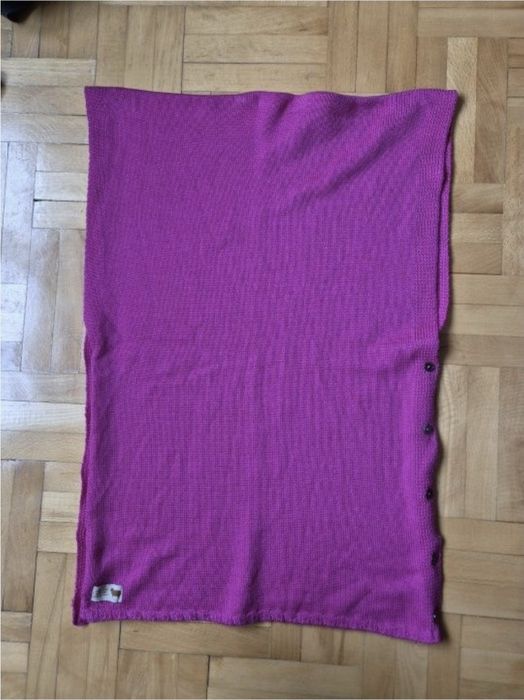 Şal Poncho de lux Pura Lana Italia, Convertibil, Lână Pură