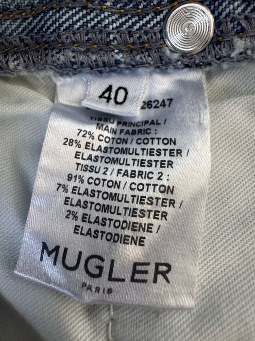 Оригинални дънки Mugler skinny spiral (light blue)