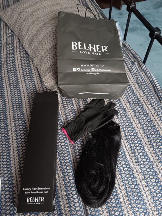 Extensii par 100% natural rusesc 65 cm tape-on Bellher 3 seturi