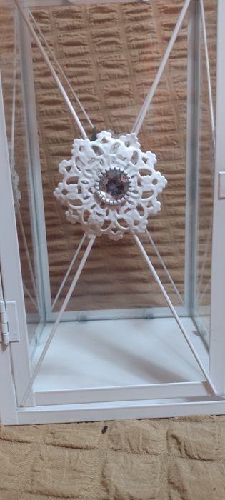 Фенер метал, нов, 15/15/42 см, украса, декорация