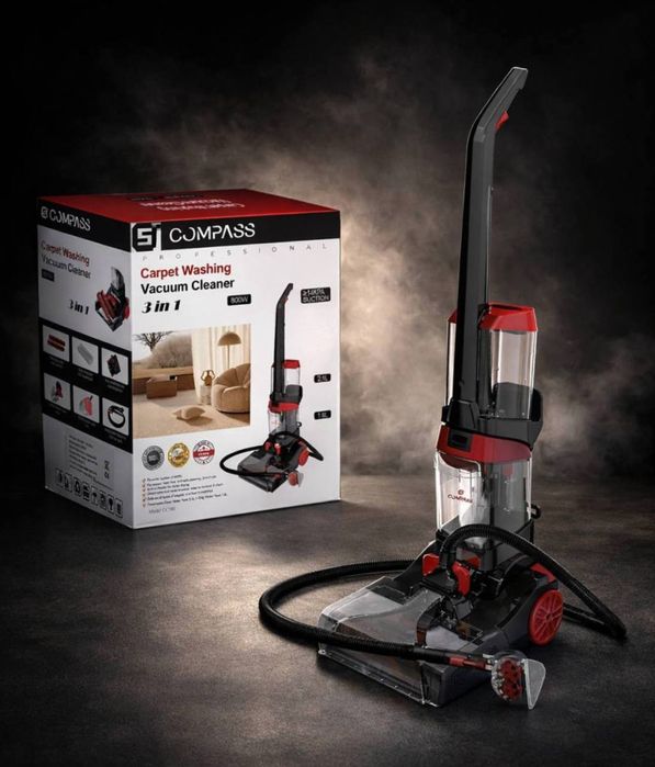 Моющий Супер эффективный 3в1 пылесос Compass с роторный насадкой для м