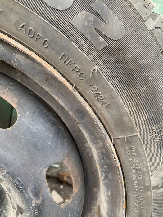 Зимни гуми 14 с железни джанти