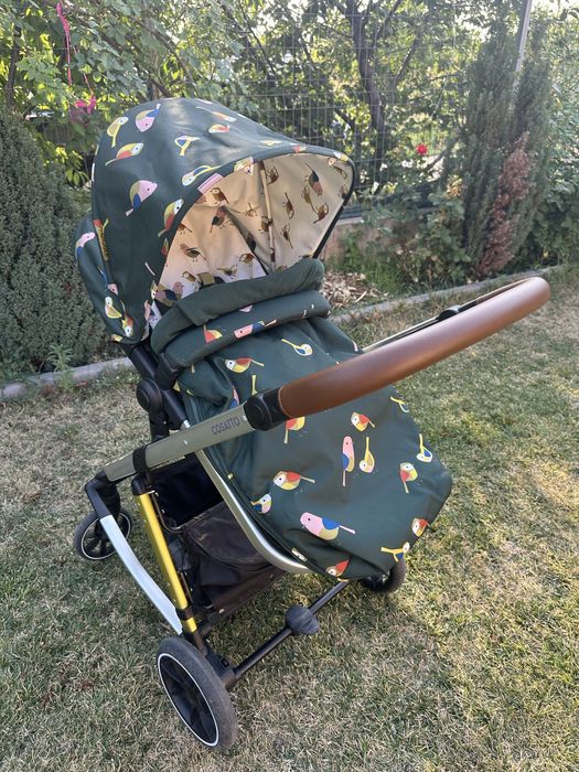 Cosatto Бебешка количка Giggle Trail 3в1 Birdland с чанта и чувал
