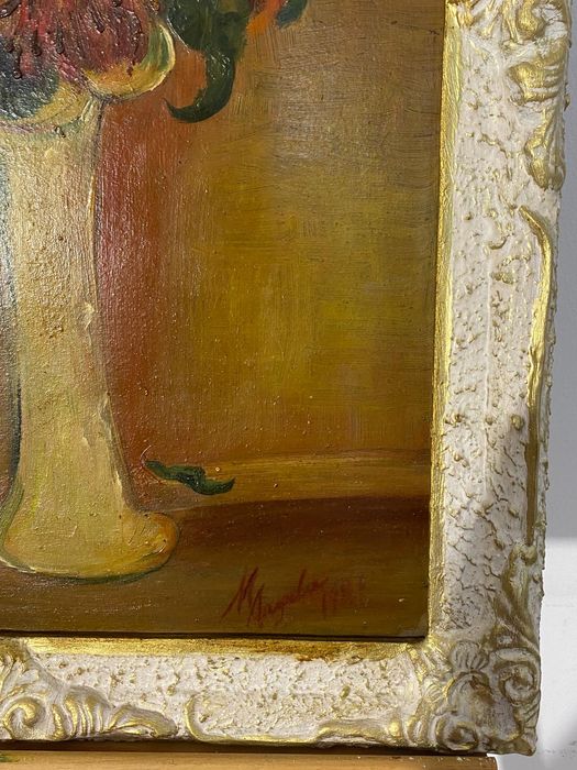 Tablou cu Ramă din Lemn 58x75 cm; Pictură Acuarelă pe Carton