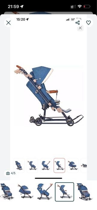 Санки коляска с сумкой