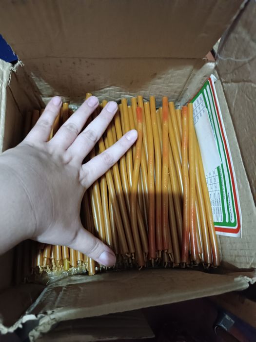 Свечи церковные восковые шам лавандовые