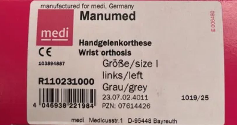 Бандаж для кисти manumed