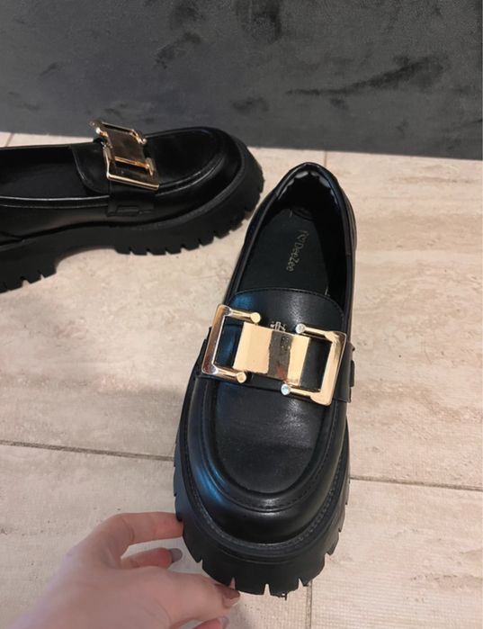Mocasini negri Deezee marimea 35