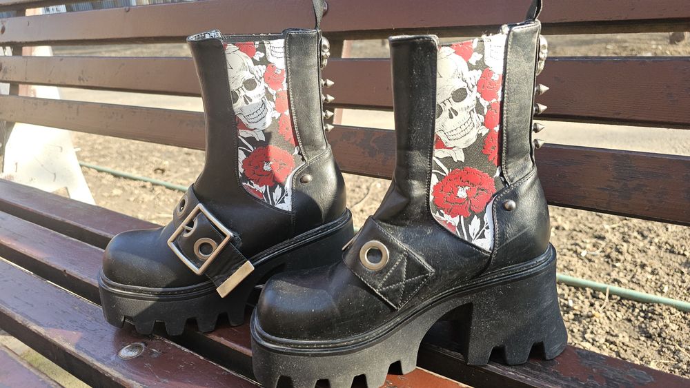 Готические ботинки в стиле панк, Lamoda