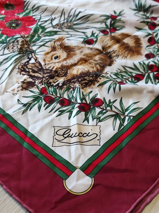 Eșarfă dama mătase Gucci Vintage
