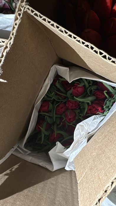 Тюльпаны с оформлением 700 тг.