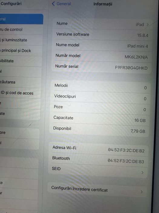 Ipad mini 4 cu sticla fisurata