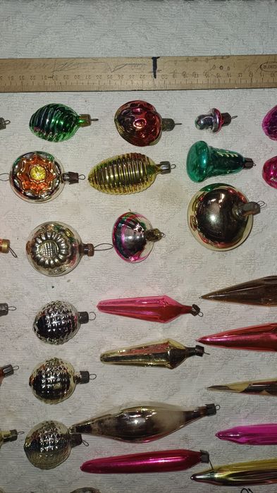 Елочные ёлочные игрушки СССР из стекла стекляная подвесная