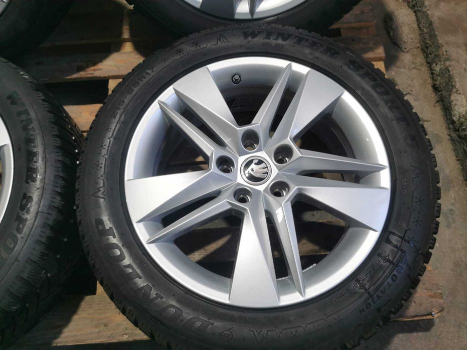 Jante Originale Skoda Superb III . R 17 cu anvelope de iarna
