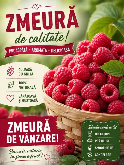 Vând zmeura de acasa