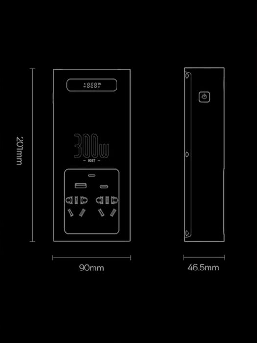 Инвертор автомобильный BASEUS 300W. 12В в 220В