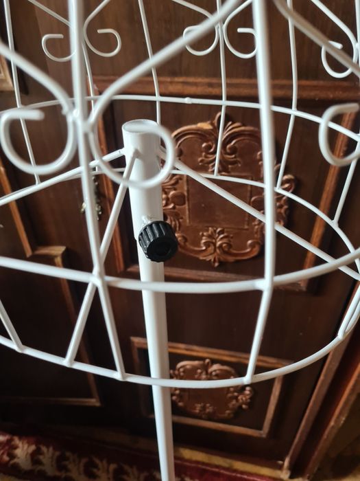 Manechin metalic reglabil pe înălțime,  alb, nou