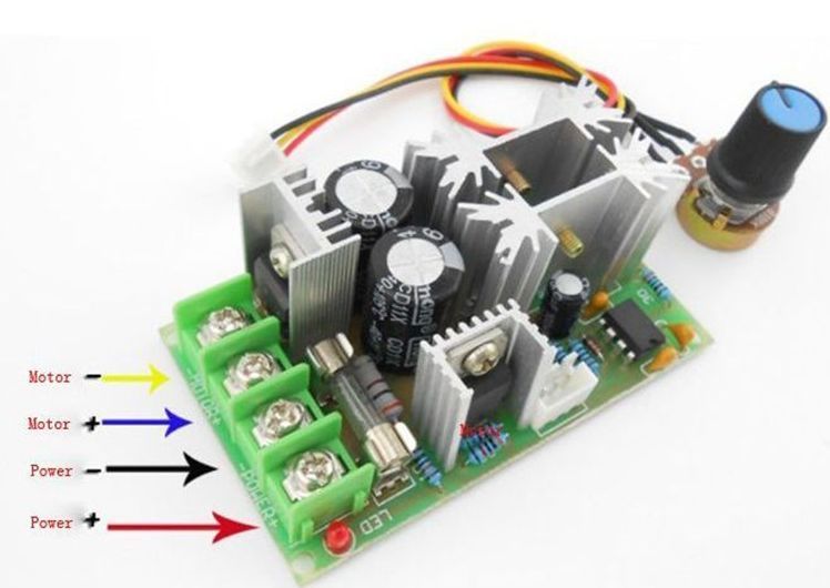 Variator putere tensiune turatie motor PWM 10-60 V / 20 A pret