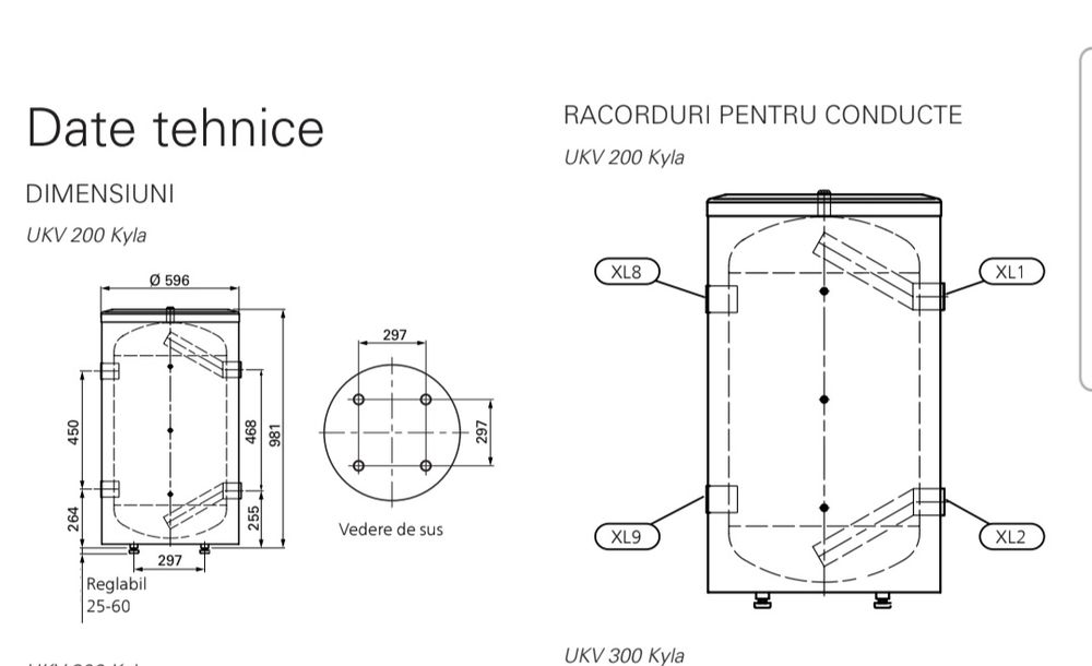 Nibe Vas tampon puffer / buffer  pompa caldura  Nibe UKV200/rezervor