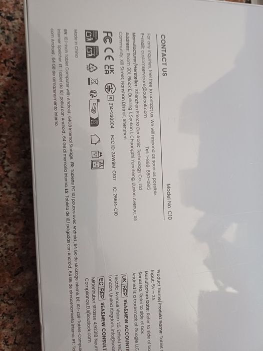 Tableta 64gb 4gb ram , 10.9 inch