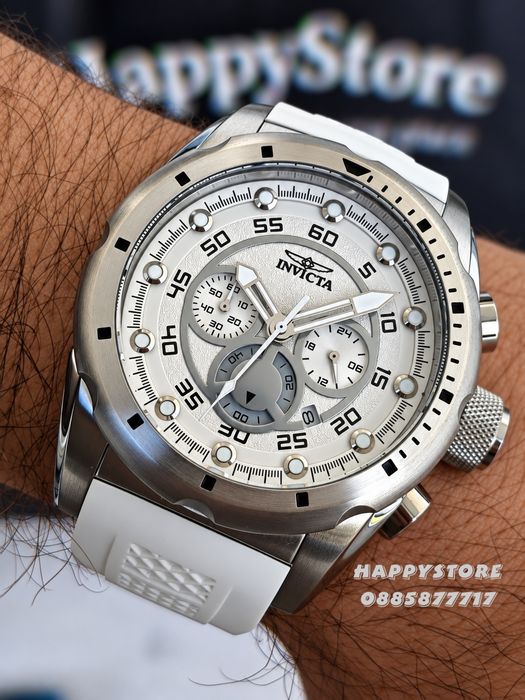 INVICTA Nacrite white 50 mm, Инвикта нов мъжки часовник