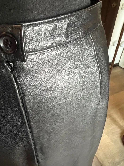 Fusta premium  maxi lunga glezne piele naturala manusa (S) 36