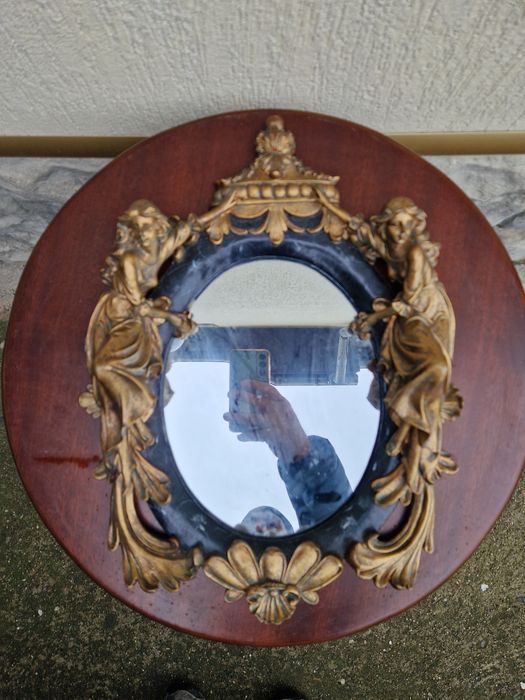 Уникално антикварно френско огледало стил Сецесион