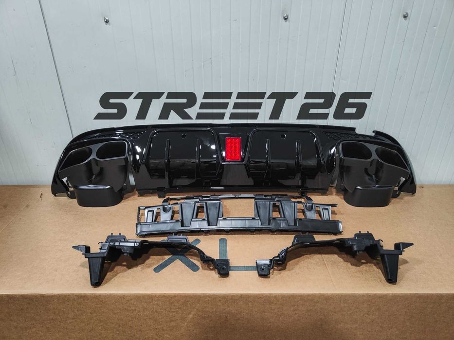 Difuzor Brabus Mercedes C-Class W205 S205 Sport Line (2014-2021) Negru