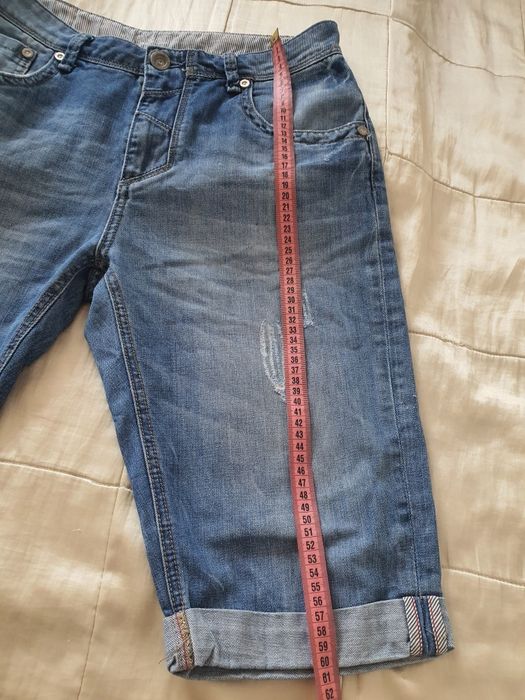 Exe Jeans W30 M pantaloni scurți denim albaștri bărbați casual vară jeans shorts