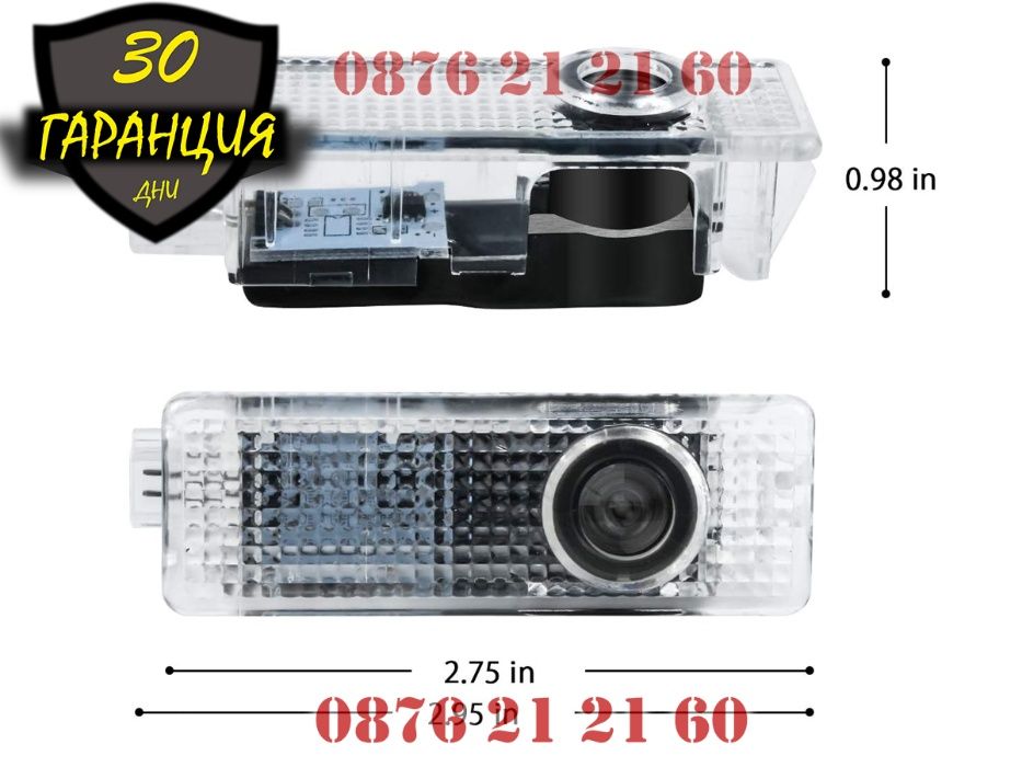 LED ЛЕД Светещо Лого Проектор Врата Автомобил Кола Проектори BMW БМВ