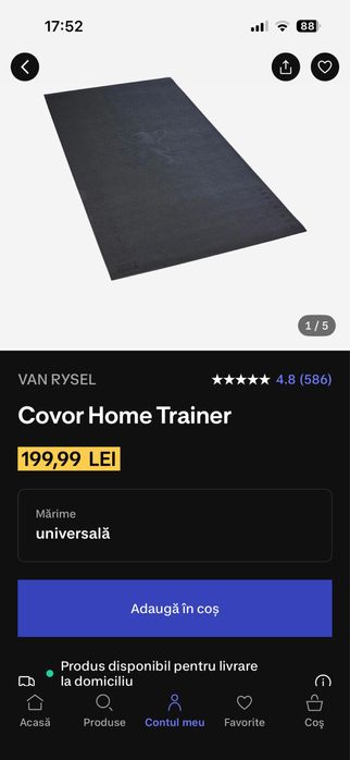 Van Rysel D500 home trainer + saltea protect + suport roata
