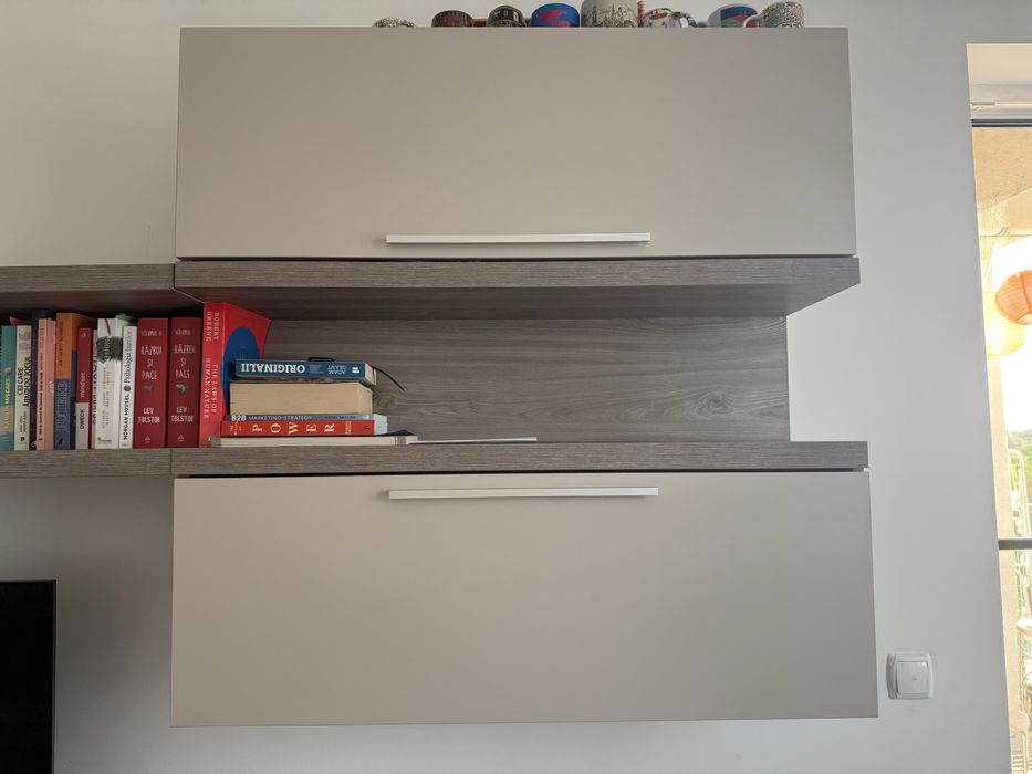 Set mobilier living gri doua nuante