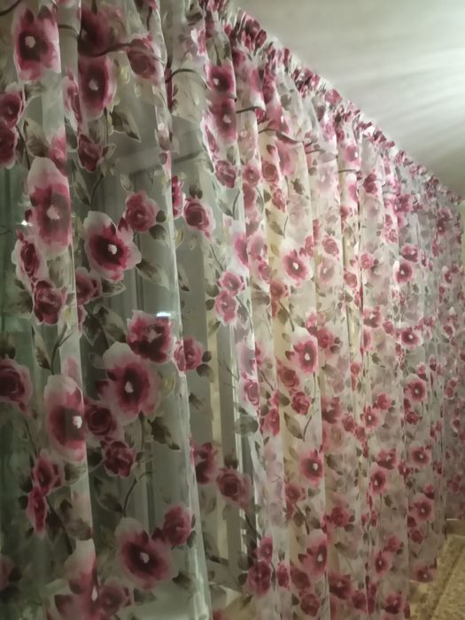 Органза,ламбрекен, тюль.