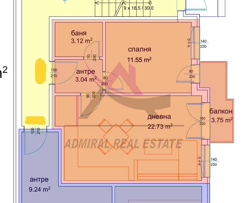Продава се Двустаен апартамент в Варна, Възраждане 3 - 60 кв.м за 1450 €/кв.м - Снимка #2
