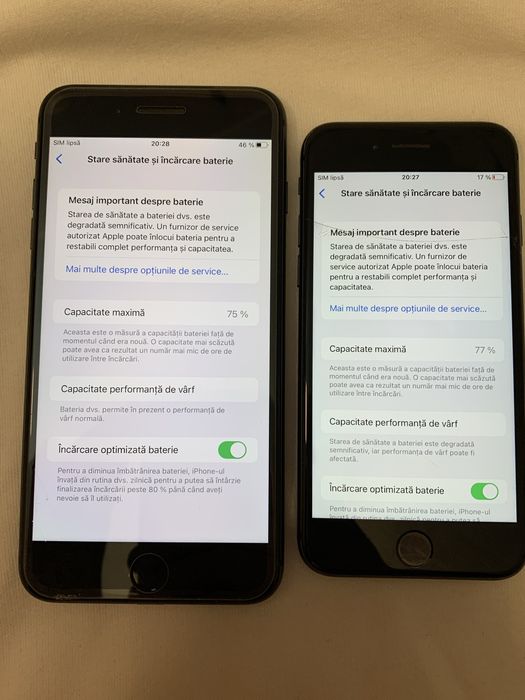 Iph.8.plus 256.gb. Iph.8 negru baterie 77%