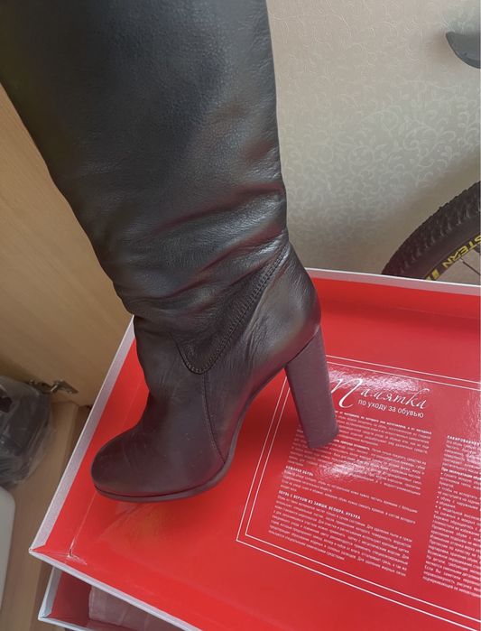 Сапоги трубы кожа 39-40р