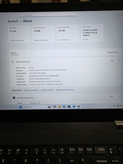 Lenovo T14, T15, Dell Vostro,Latitude HP ZBook Fury 15 G7
