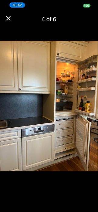 Плътна ъглова кухня от МДФ с електроуреди