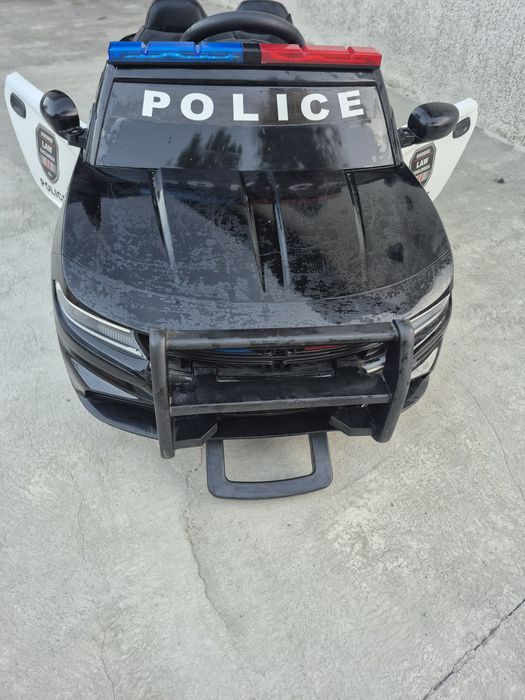 Mașină electrică de poliție pentru copii – 12V, două motoare, telecoma