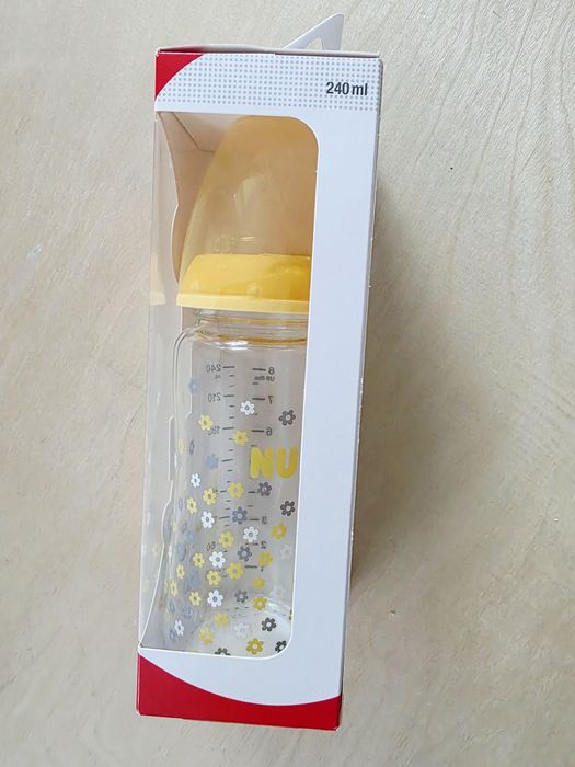 Nuk Glass Baby Bottle First Choice Шише стъкло 0-6М 240 мл