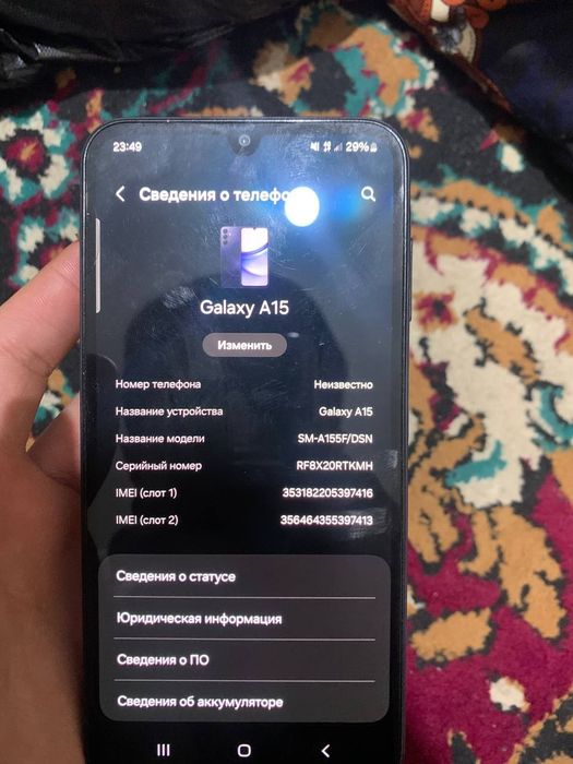 Telefon xolati tiniq Samsung A15 pamiti 128
