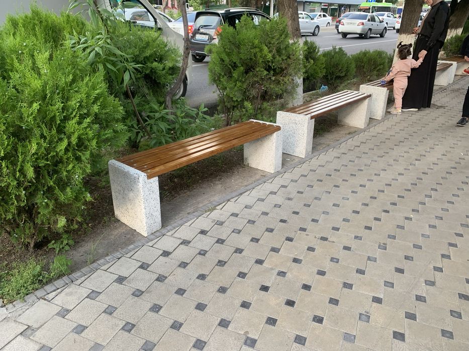 Скамейки бетонные для парков улиц и садов