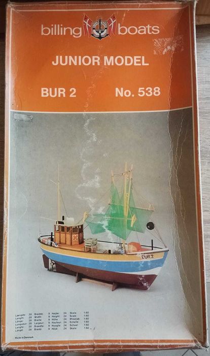 Billing Boats 538 BUR 2 Junior Model 1:60 – Винтидж дървен модел