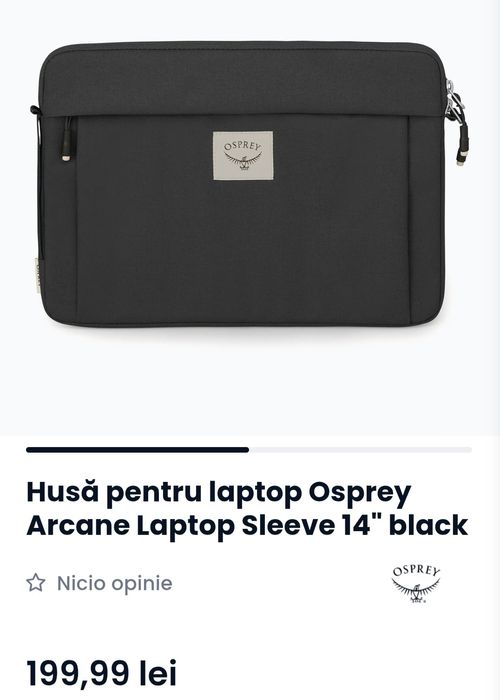 Husă pentru laptop Osprey Arcane Laptop Sleeve 14" black