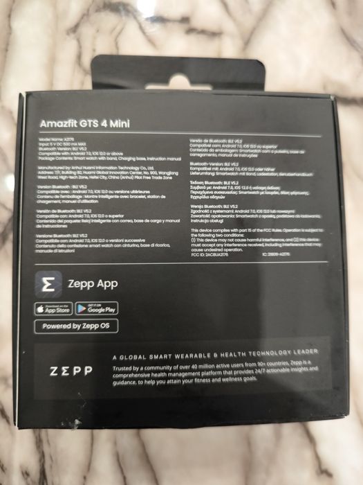 Смарт часовник *Amazfit Watch GTS 4 Mini, цвят Mint*