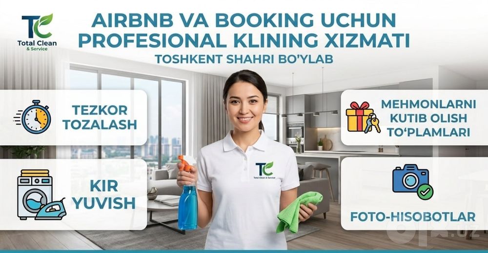 УборкаКлининг Kvartirangizni muddatli yoki kunlik арендага berdingizmi