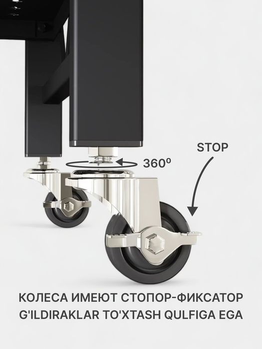 Стеллаж складной шкаф кухонный металлический на колесиках